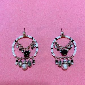 Unique black and white Earrings